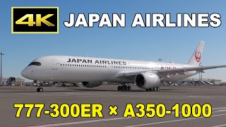 4K JALの国際線フラッグシップは777300ERからA3501000へ  JAL Boeing 777300ER × Airbus A3501000 [upl. by Llerral]