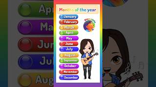 Months of the year song  January February in English months name for kids [upl. by Onaivlis]