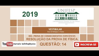 Resolução da prova de FÍSICA – UNIFESP– 2019 – Questão14 [upl. by Pitzer]