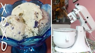 Honey Mint Chocolate Chip Ice Cream  KitchenAid Ice Cream Maker [upl. by Adallard]