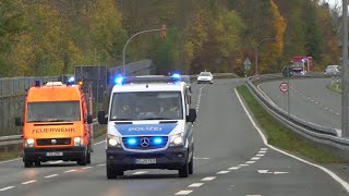 Amokalarm HGruKW ZPD Niedersachsen  FGr IuK Feuerwehr Salzgitter ELW2  GWL1 IuK OF Lebenstedt [upl. by Dabbs958]