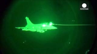 Video First night mission over Iraq for French Rafale military jets  quotOpération Chammalquot [upl. by Myrtle893]