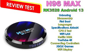 H96 MAX TV BOX Android 13 Review Test RK3528 [upl. by Lorenzo259]