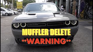 DODGE CHALLENGER RT Mid Muffler Delete  Challenger RT exhaust sound [upl. by Sayed]