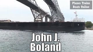 1973 John J Boland  680ft  207m  Bulk Carrier Cargo Ship In Great Lakes June 09 2018 [upl. by Sumaes]