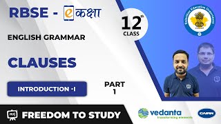 NCERT  CBSE  RBSE  Class  12  English Grammar  Clauses  Introduction I [upl. by Amoreta39]