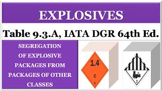 Segregation of Class 1 packages  IATA DGR TABLE 93A [upl. by Drye]