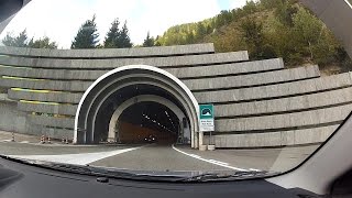 Mont Blanc Tunnel  Traforo del Monte Bianco  Traforo T1 2nd highest motorway in Europe – IT 2 FR [upl. by Nonnairb]