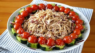 Receta refrescante Ensalada con pollo o salpicón [upl. by Damalus546]