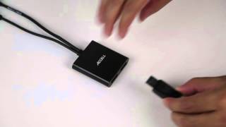 How to Install Accells Mini DisplayPort 12 to 2 DisplayPort MultiDisplay MST Hub [upl. by Laven]