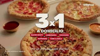 3x1 a domicilio de Telepizza  ¿Por qué una cuando puedes elegir tres  🍕🍕🍕 [upl. by Johannessen9]