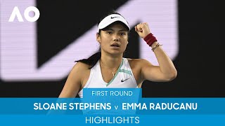 Sloane Stephens v Emma Raducanu Highlights 1R  Australian Open 2022 [upl. by Demb]