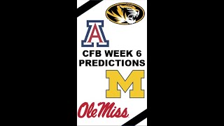 Week 6 CFB Predictions [upl. by Naillimixam]