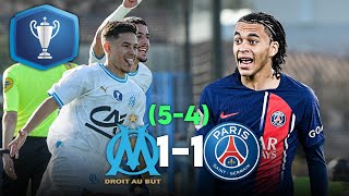 Résumé OM 11 PSG 54 tab • Les jeunes de l’OM ÉLIMINENT le PSG de la Gambardella  • HD [upl. by Gombosi376]