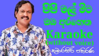 Pipi Mal Mita Oba Aragena Karaoke track without voiceKumarasiri PathiranaSL VO Music [upl. by Atilehs]