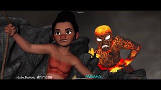 Moana  Moana and Teka Shot Progression  Nicolas Prothais  3DAnimationInternships [upl. by Ekle716]