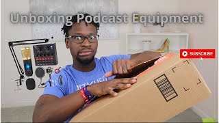 Unboxing New 50 Podcast Equipment from Amazon l Best Podcast Set Up for Under 100 l POD [upl. by Einwahs]