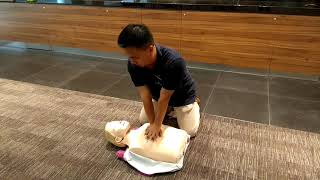 Standard CPR being conducted on a mannequin [upl. by Georgianne597]