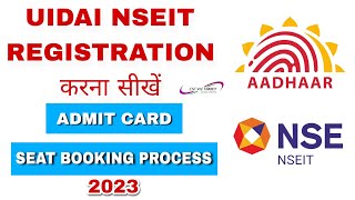 aadhar certificate exam  uidai nseit exam registration 2023  aadhar supervisor Exam online apply [upl. by Anileuqcaj978]