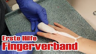 So verbindest du deinen Finger richtig  Fingerverband  Erste Hilfe [upl. by Elnore250]