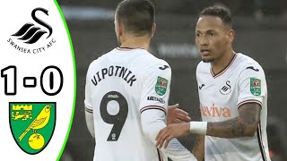 Swansea City vs Norwich City 10 Highlights  Sky Bet Championship 2024 eFootball [upl. by Ahseikal]