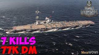 World of WarShips  Weser  7 KILLS  77K Damage  Replay Gameplay 1080p 60 fps [upl. by Itsym]