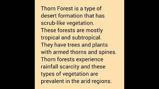 March21 Forest DaySubTropical RegionThorn Forests forest thorn subtropical shorts ytshorts [upl. by Tteltrab702]