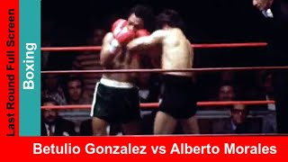 Betulio Gonzalez Venezuela vs Alberto Morales Mexico white shoes Full screen highlights 1973 [upl. by Chemosh]