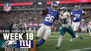 Philadelphia Eagles vs New York Giants  Highlights  2023 Regular Season Week 18 [upl. by Nylakcaj677]