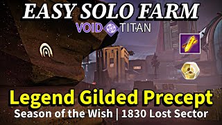 Destiny 2  Void Titan Legend Gilded Precept Farm ONE SHOT CHAMPIONS [upl. by Trebornhoj]