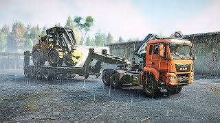 Man Truck 6x6 Towing KMZ700  SnowRunner [upl. by Airemahs]