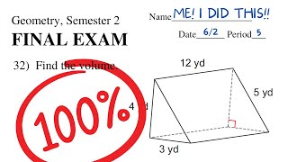 40 Minute Study Guide for GEOMETRY 2 FINAL EXAM [upl. by Oravla]