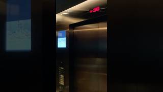 Mitsubishi GPMIII HighSpeed Elevator  Hilton Singapore New Wing Upper shorts [upl. by Boys447]