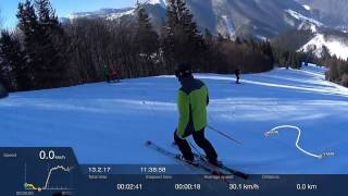 Skiing in Vrátna  Action Cam  Sony [upl. by Liek]