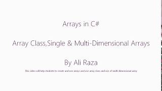 Lecture 6  Arrays in C Urdu [upl. by Kelby]