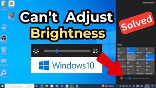 FIX Cant Adjust Screen Brightness in windows 10  Fix screen brightness issue [upl. by Shepherd]