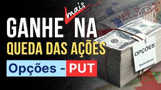 Investir AGORA Ganhando Dinheiro em Baixas com Compra de PUT [upl. by Hecht521]