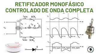 Retificador monofásico controlado de onda completa [upl. by Ecila]