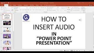 HOW TO INSERT AUDIO IN ppt  HOW TO PLAY AUDIO ACROSS THE SLIDES IN ppt [upl. by Clemens]