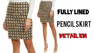 How to sew a Fully Lined Pencil Skirt [upl. by Imaon606]