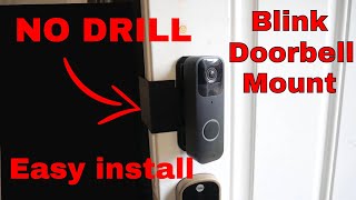 BLINK Doorbell Mount No Drill EASY INSTALL Adjustable Doorbell Angle Mount Rentals Apartments [upl. by Aener445]