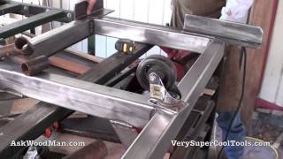 24 of 27 Welding The Mobile Base Wheel Brackets  DIY Biesemeyer Style Guide Rail Series [upl. by Batruk]