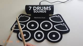 TNKR D1 Portable Roll Up Drum Kit  Demo [upl. by Della604]