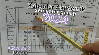 Kalender Akademik semester genap 2024 jenjang SD  SMA [upl. by Shaina138]