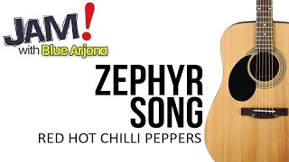 Zephyr Song Red Hot Chilli Peppers CHORDS and LYRICS  Bass and Drums ONLY [upl. by Sheley]