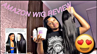 REAL AMAZON WIG REVIEW  start to finish 🩷 [upl. by Portland]