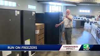 Stores report freezer shortages amid COVID19 outbreak [upl. by Orferd]