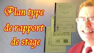 Rapport de stage exemple 1  plan type modèle du rapport de stage [upl. by Cimah]