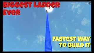 Lumber Tycoon 2 Biggest Ladder Every amp How To Build It Fast [upl. by Liebman]