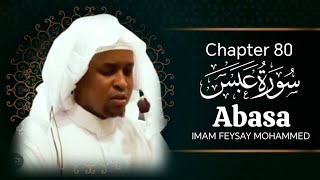 Surah Abasa سورة عبس‎ Visual Quran Recitation Imam Feysal Mohammed [upl. by Noleta699]